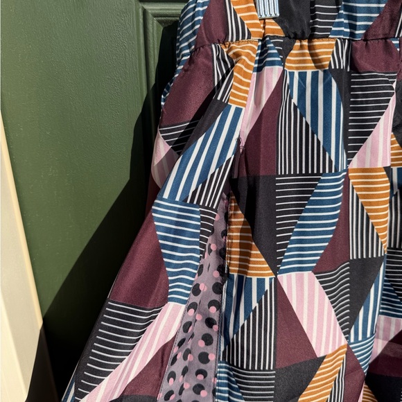 Eloquii Multicolor Geometric A-Line Skirt - Picture 8 of 9